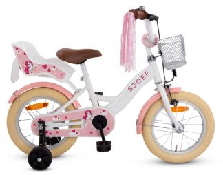 SJOEF Dolly Meisjesfiets 14 inch - Wit (tweede kansje)